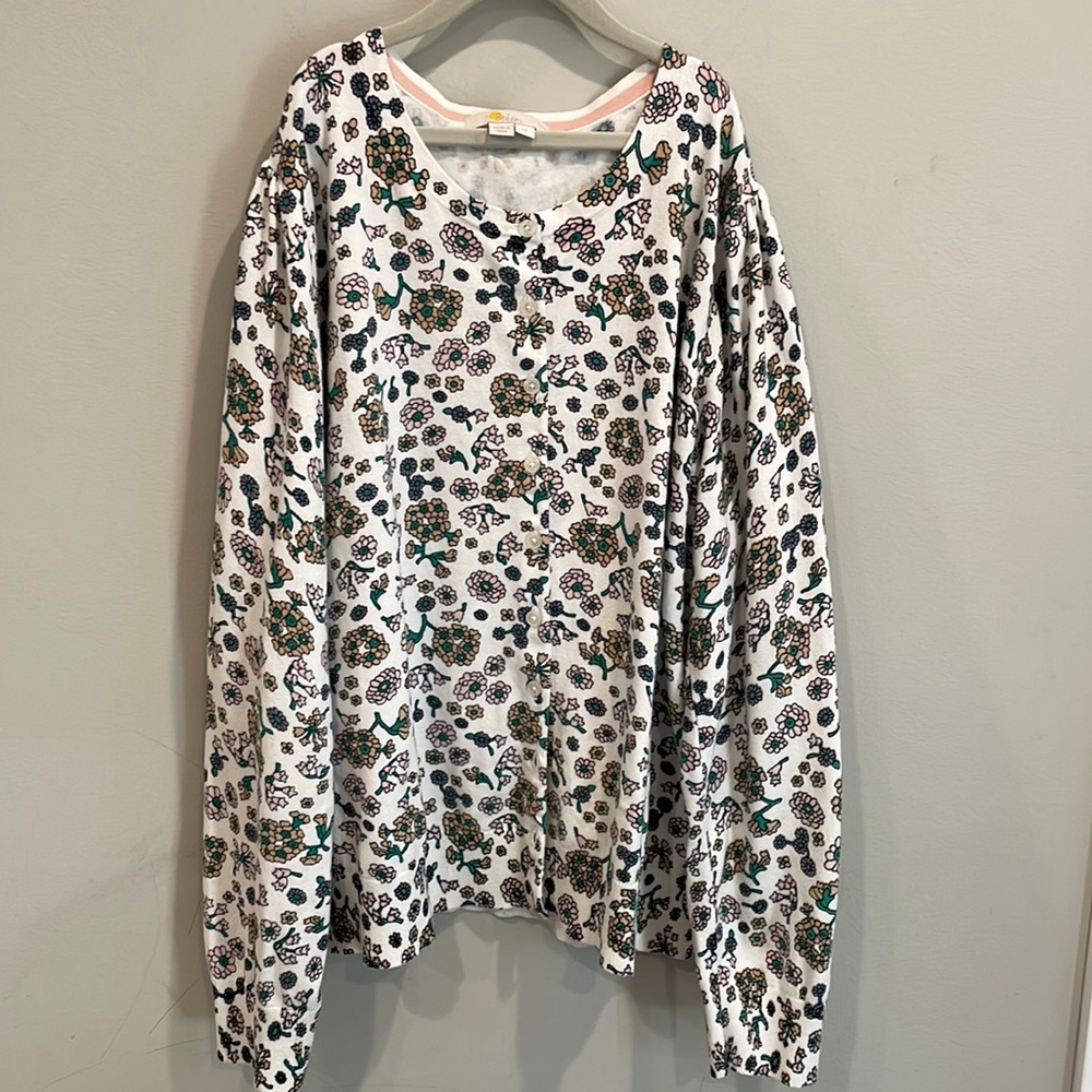 Boden women’s  cardigan floral size XLarge